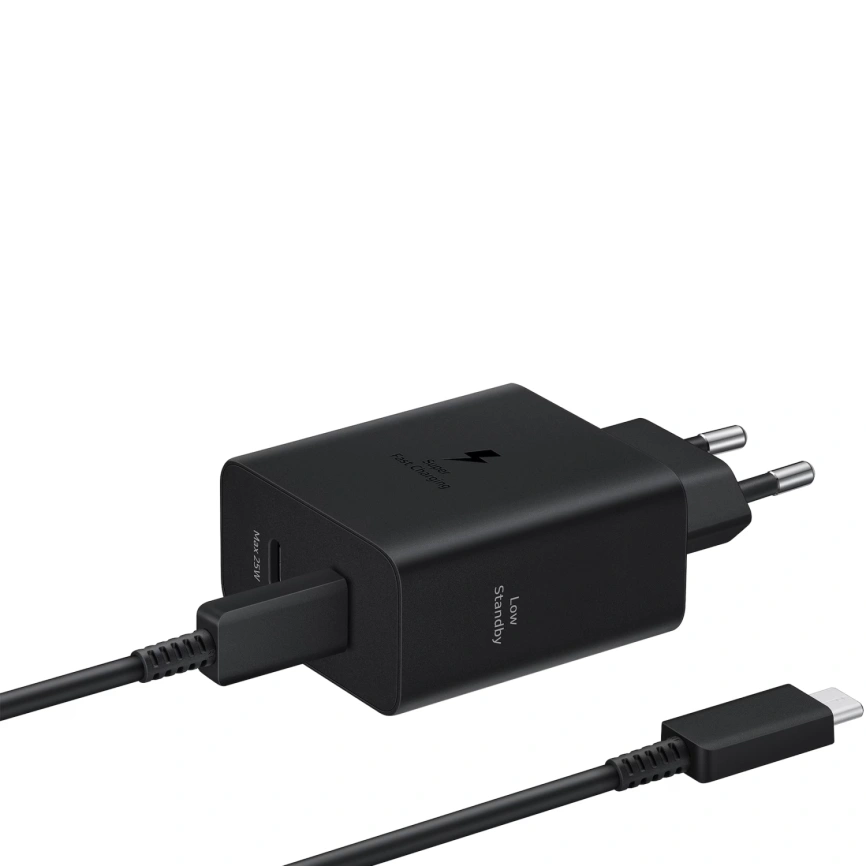 Сетевое зарядное устройство Samsung 50W USB-C/USB-C EP-T5020 + Cable Black фото 1