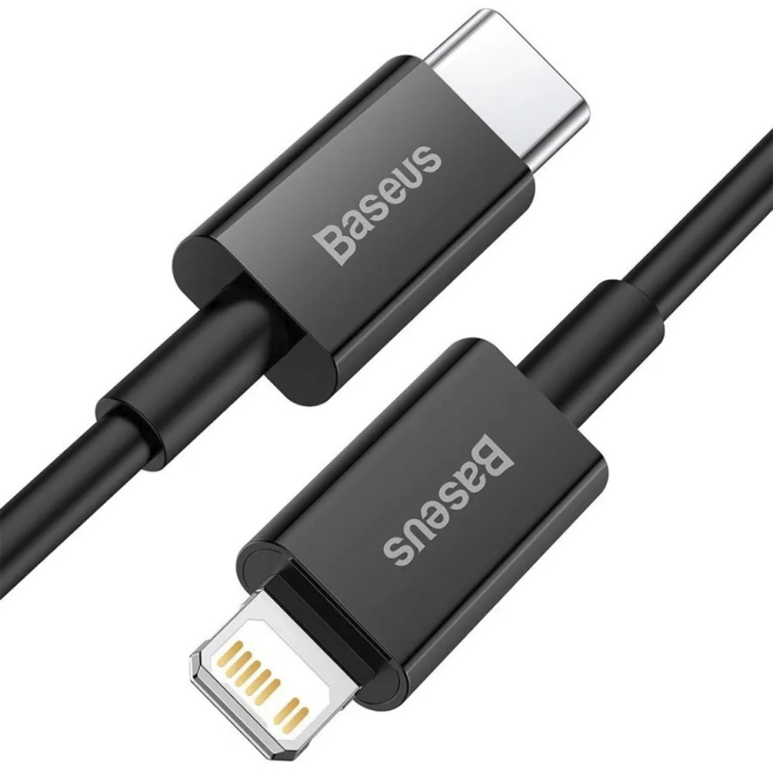 Кабель Baseus USB-C/Lightning 20W 1m CATLYS-A01 Black фото 2