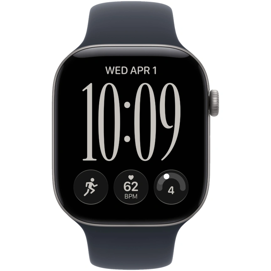 Смарт-часы Apple Watch Series 12 46mm Space Gray Aluminum Case with Navy Blue Sport Band S/M фото 3