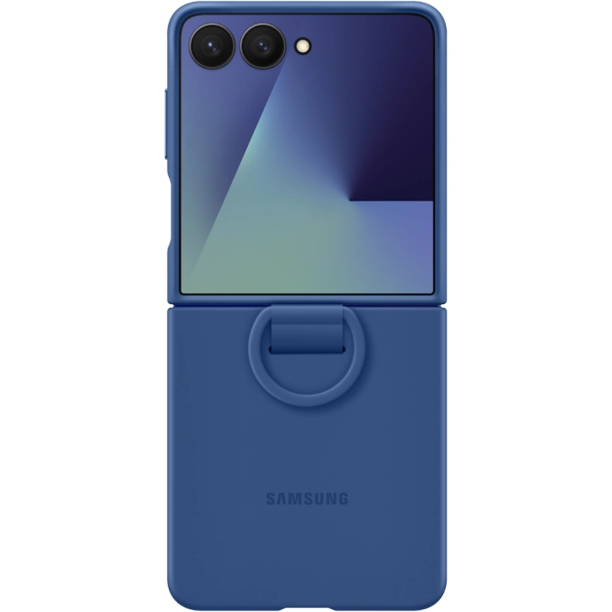 Чехол Samsung Silicone Ring Case для Galaxy Z Flip7 Blue фото 3