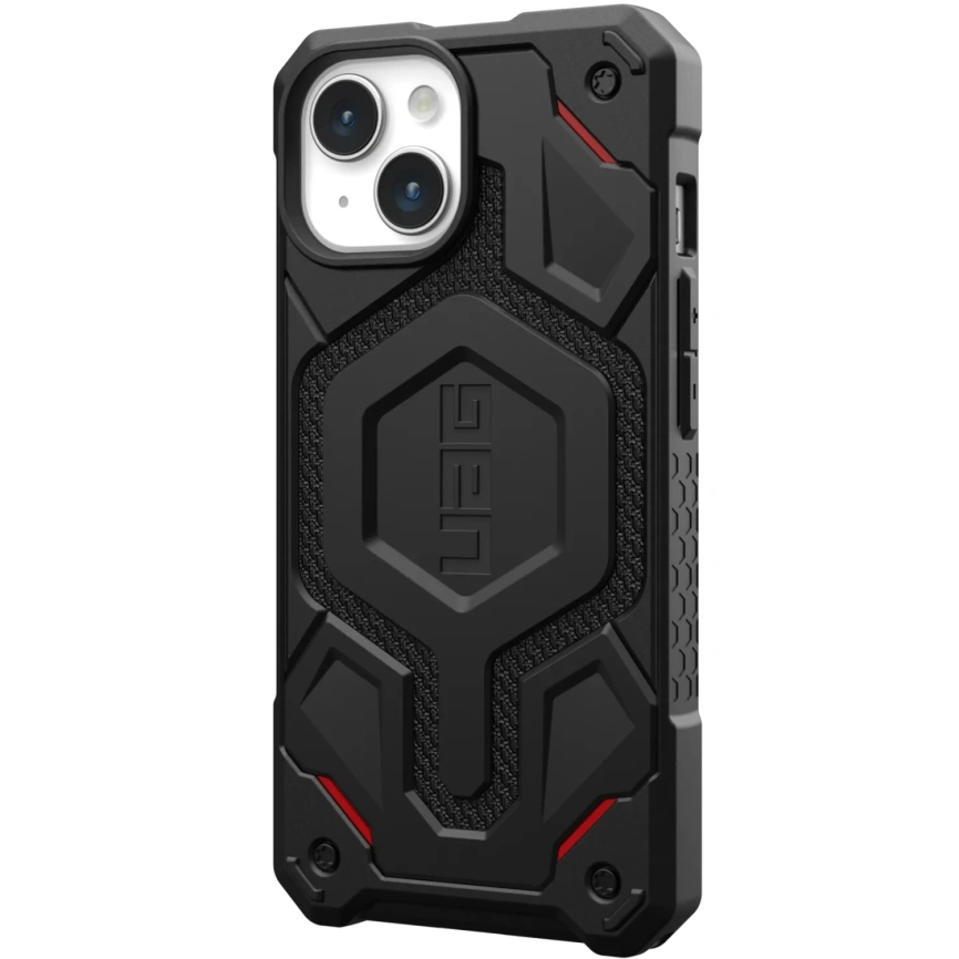 Чехол UAG Monarch Pro with MagSafe для iPhone 15 Kevlar Black (114219113940) фото 8