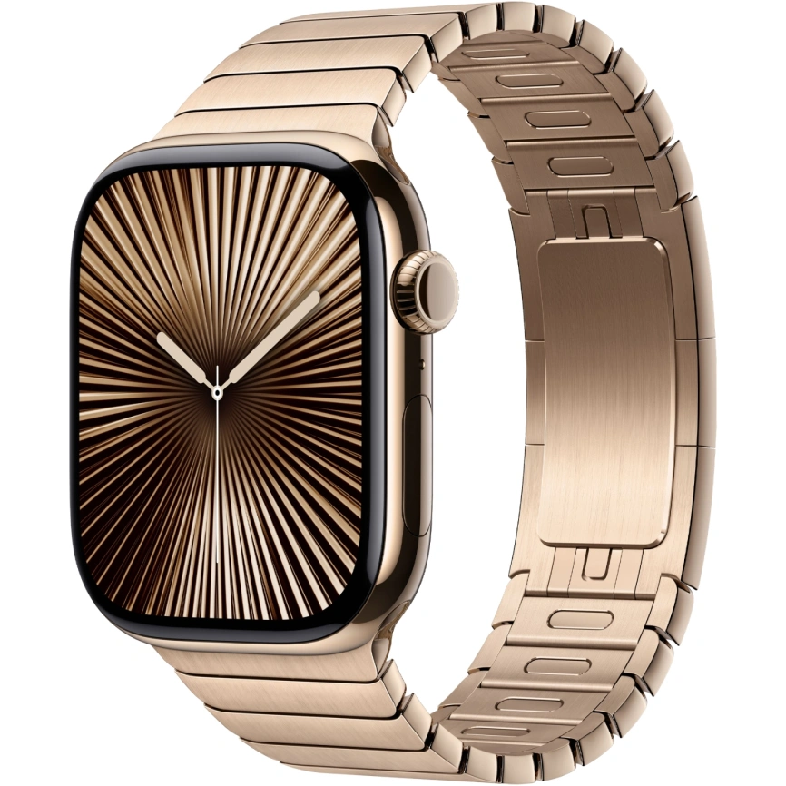Смарт-часы Apple Watch Series 10 46mm Gold Titanium Case with Gold Link Bracelet фото 1