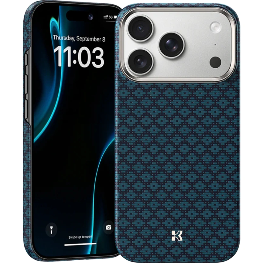 Чехол Benks ArmorGrid ArmorAir Case built with Kevlar для iPhone 17 Pro Max Azure Blue фото 2