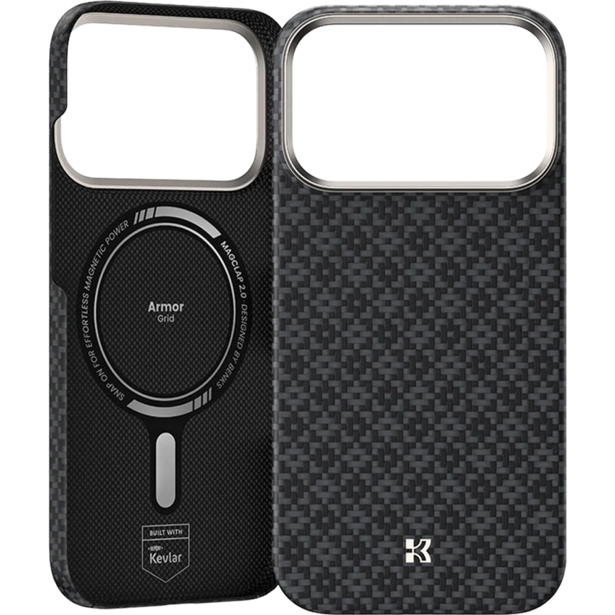 Чехол Benks ArmorGrid ArmorAir Case built with Kevlar для iPhone 17 Pro Max Obsidian Black фото 1