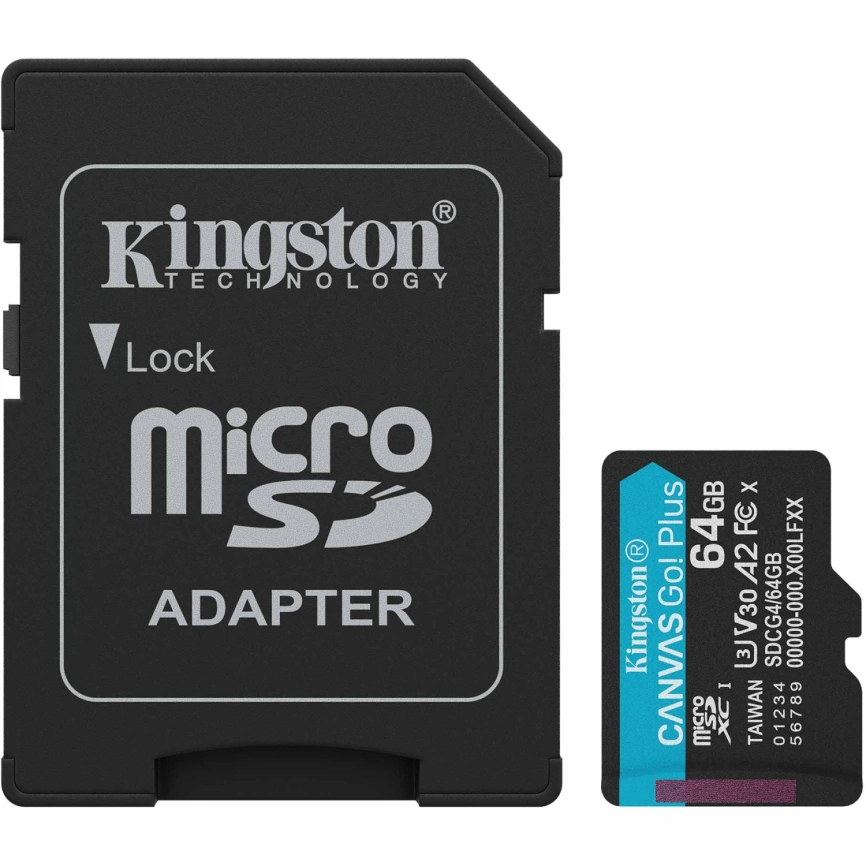 Карта памяти Kingston Canvas Go Plus 64GB MicroSDXC (SDCG4/64GB) фото 1