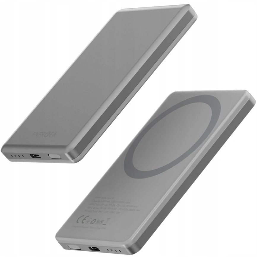 Внешний аккумулятор EnergEA Alupac Mini 5K 5000 mAh Magsafe Natural Titanium фото 4