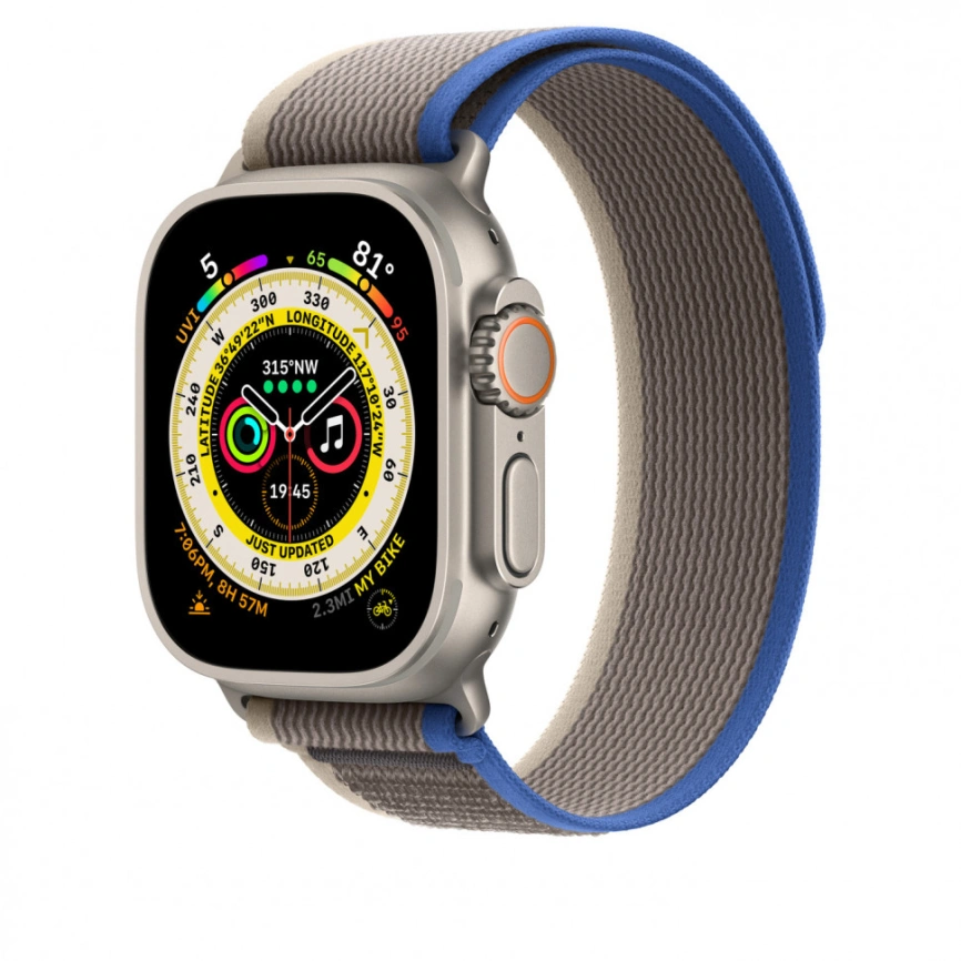 Ремешок Apple Watch Ultra 49mm Blue/Gray Trail Loop M/L фото 4
